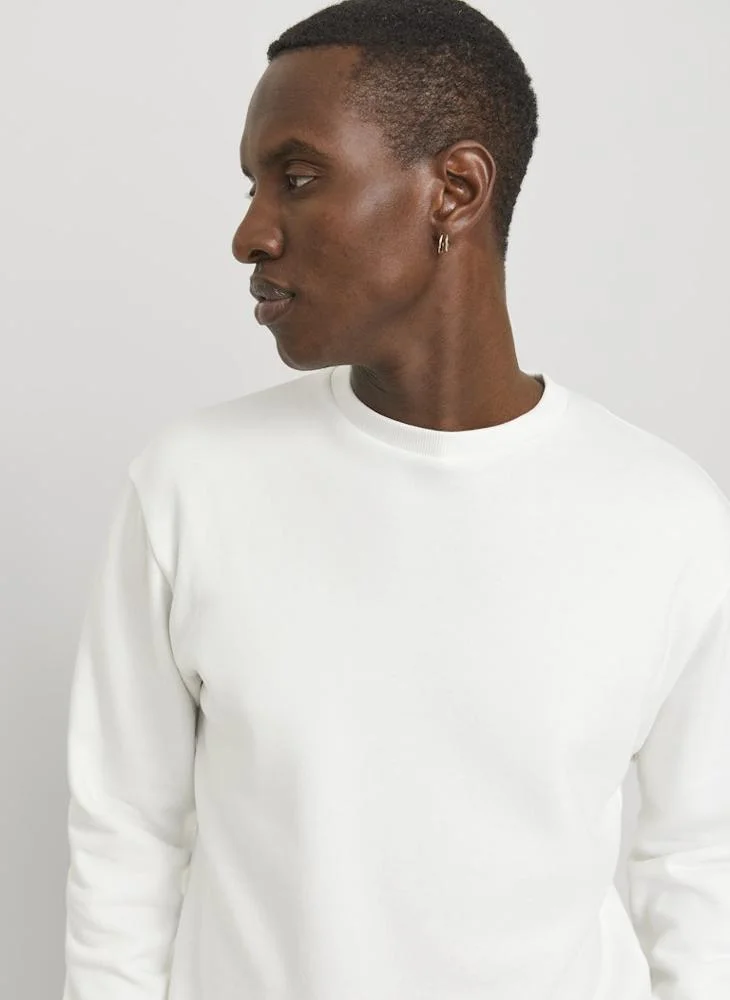 JACK & JONES  Solid Crew Neck Regular Fit Sweatshirt for Men | Best Price UAE